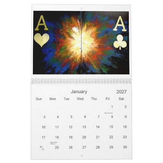 Geweldige agenda van Poker Art Decor 2007 - 2008 Kalender (Jan 2027)
