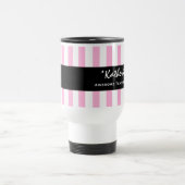 Geweldige "AIDE Pink Stripes A01" VAN DE TEACHER Reisbeker (Center)