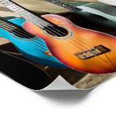 Geweldige akoestische gitaar poster (Hoek)