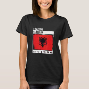 Geweldige Albanees sinds 1986 Albanees 36e geboort T-shirt