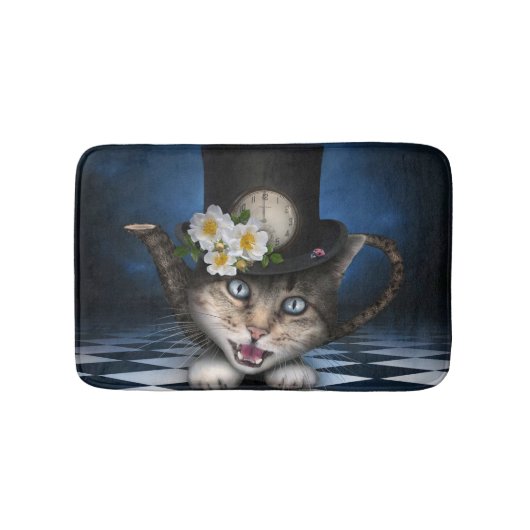 Geweldige Alice in Wonderland Teacup Cat Badmat (Voorkant)