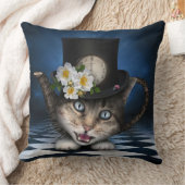 Geweldige Alice in Wonderland Teacup Cat Kussen (Deken)