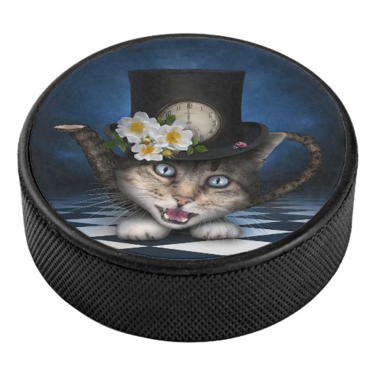 Geweldige Alice in Wonderland Theepot Kat Hockey Puck (3/4)
