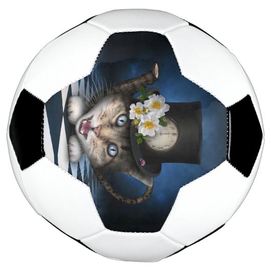 Geweldige Alice in Wonderland Theepot Kat Voetbal (Gedraaid)