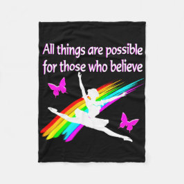 GEWELDIGE ALLE DINGEN ZIJN MOGELIJK BALLERINA DESI FLEECE DEKEN