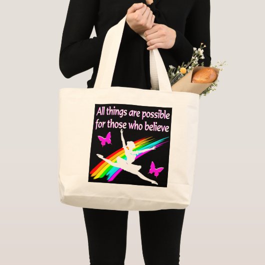GEWELDIGE ALLE DINGEN ZIJN MOGELIJK BALLERINA DESI GROTE TOTE BAG (Voorkant (product))