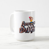 Geweldige als mijn dochter - 3D Dad Pride Design Koffiemok (Voorkant links)
