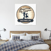Geweldige als mijn dochter - Dad & Girl Love Badge Canvas Afdruk (Insitu (Slaapkamer))