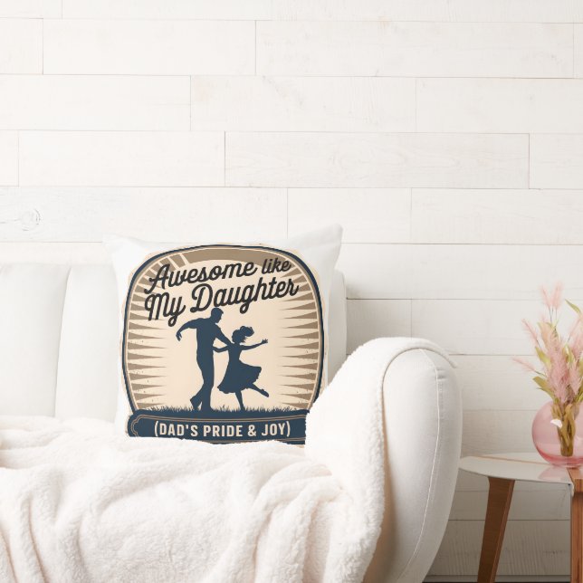 Geweldige als mijn dochter - Dad & Girl Love Badge Kussen (Bank)