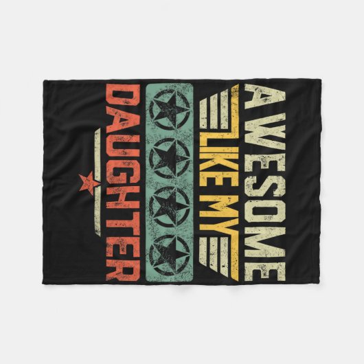 Geweldige als mijn dochter geeft vader Mannen vade Fleece Deken (Voorkant (Horizontaal))