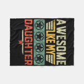 Geweldige als mijn dochter geeft vader Mannen vade Fleece Deken (Voorkant (Horizontaal))