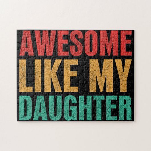 Geweldige als mijn dochter, grappny Fathers Day Gi Legpuzzel (Horizontaal)
