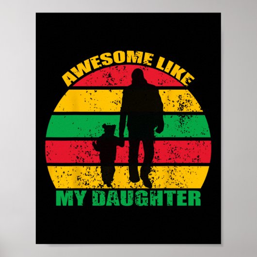 Geweldige als mijn dochter Juneteenth Black Melani Poster (Voorkant)