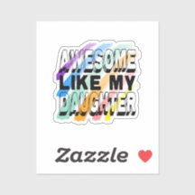 Geweldige als mijn dochter, kleurrijke grappige fa