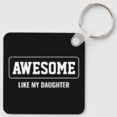 GEWELDIGE ALS MIJN DOCHTER MINIMALISTISCHE MOEDERD SLEUTELHANGER (Achterkant)