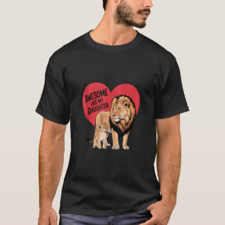 Geweldige als mijn dochter papa mama vaders dag mo t-shirt