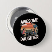 geweldige als mijn dochter ronde button 7,6 cm (Voorkant /achterkant)