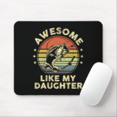 Geweldige als mijn dochter Shirt B Fish Dad Funny Muismat (Met muis)