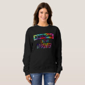 Geweldige als mijn dochter Tie Dye Vader Moeder Fa Trui (Voorkant volledig)