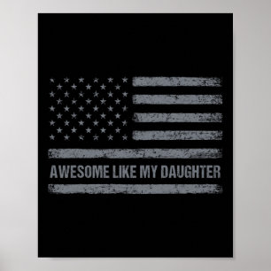 Geweldige als mijn dochter USA Flag 4 juli Pare Poster