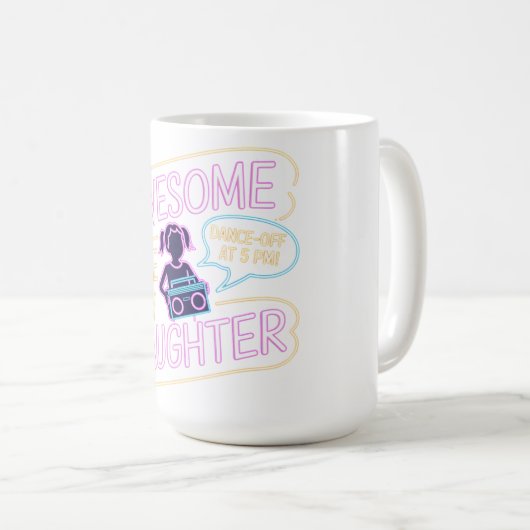 Geweldige als mijn dochter - Vaderdag Retro Gift Koffiemok (Voorkant rechts)