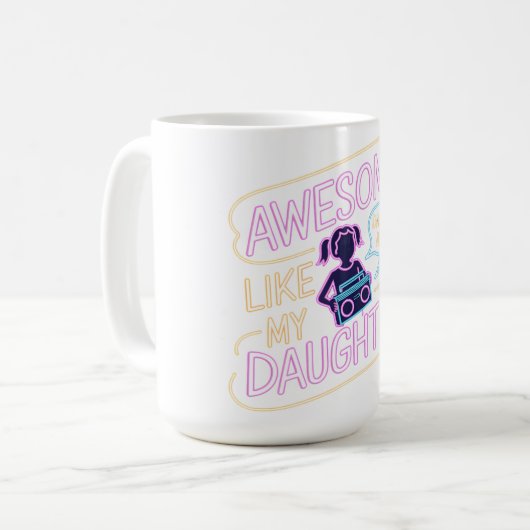 Geweldige als mijn dochter - Vaderdag Retro Gift Koffiemok (Voorkant links)