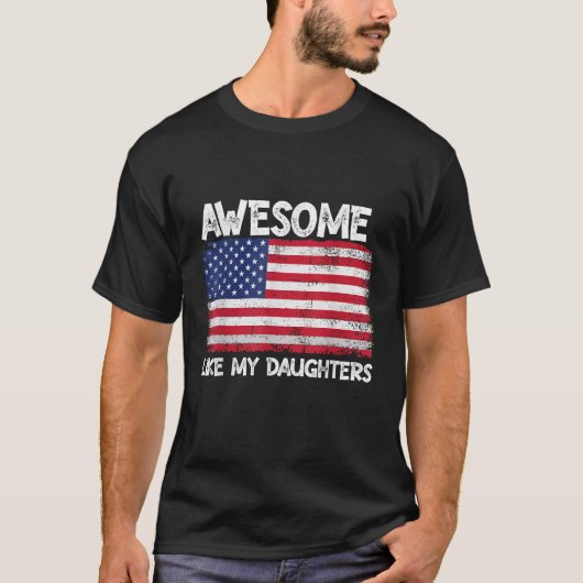 Geweldige als mijn dochters 4 juli Vaderdag T-shirt (Voorkant)