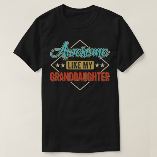 Geweldige als mijn kleindochter voor opa op de fat t-shirt (Design voorkant)