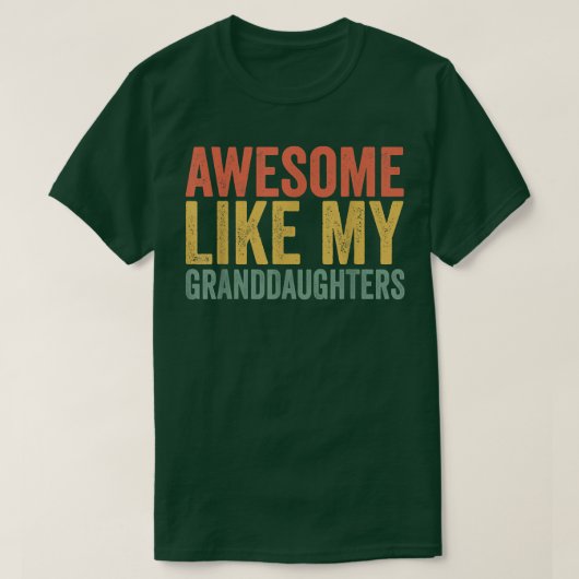 Geweldige als mijn kleindochters Funny Parents Day T-shirt (Design voorkant)