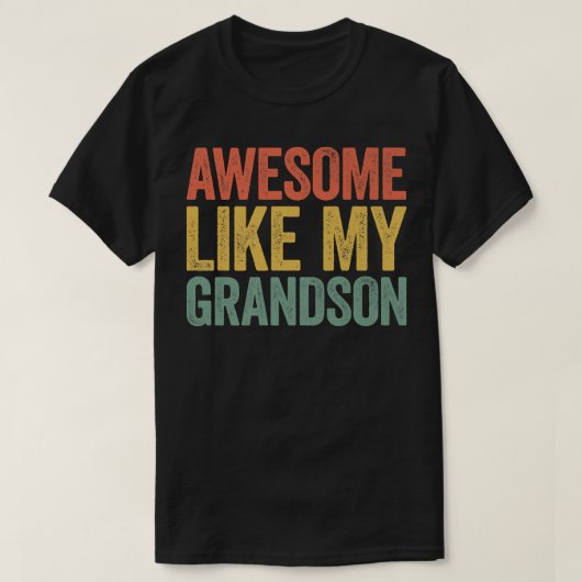 Geweldige als mijn kleinzoon Ouders Dag T-shirt (Design voorkant)