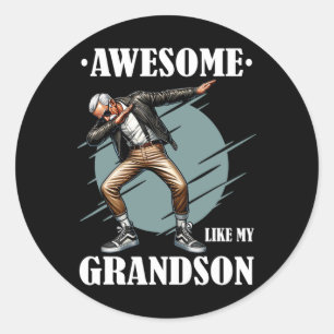 Geweldige als mijn kleinzoon ronde sticker