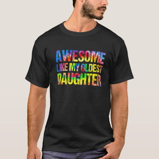 Geweldige als mijn oudste Vaderdag T-shirt (Voorkant)
