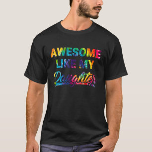 Geweldige als mijn papieren kleurstof Vaderdag T-shirt