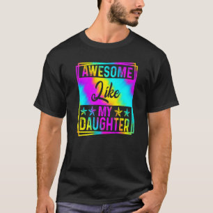 Geweldige als mijn papieren kleurstof Vaderdag T-shirt
