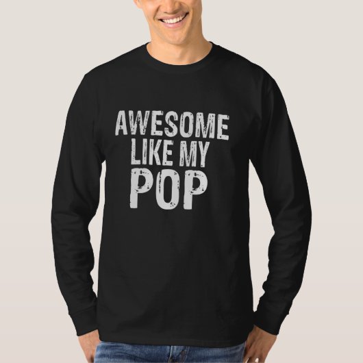 Geweldige als mijn Pop Grappige kleindochter klein T-shirt (Voorkant)