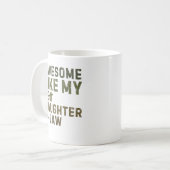 Geweldige als mijn schoondochter Cool Fathers Day Koffiemok (Voorkant links)