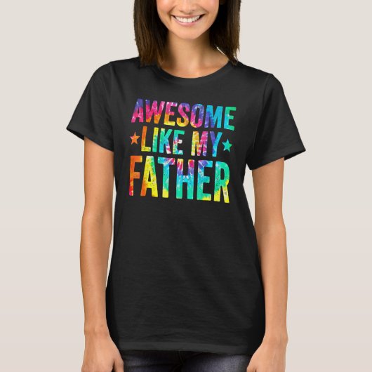 Geweldige als mijn vader Vaderdag Mannen T-shirt (Voorkant)