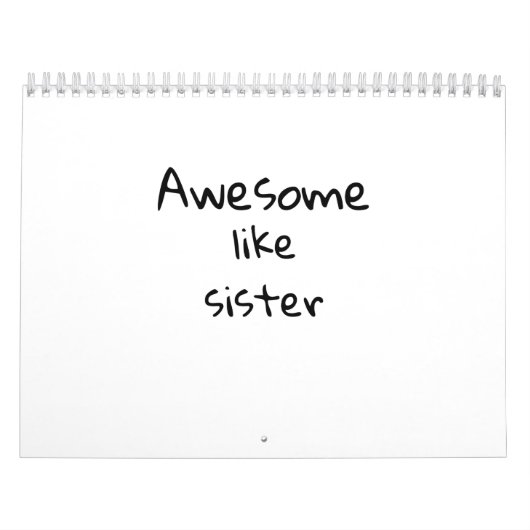 Geweldige als zus kalender (Hoes)