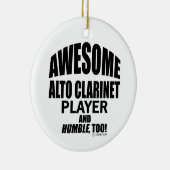 Geweldige Alto Clarinet Player Keramisch Ornament (Rechts)