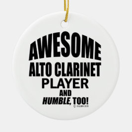 Geweldige Alto Clarinet Player Keramisch Ornament