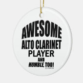 Geweldige Alto Clarinet Player Keramisch Ornament (Links)