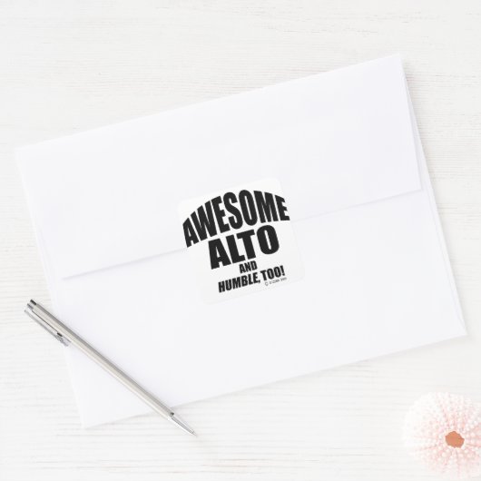 Geweldige Alto Vierkante Sticker (Envelop)
