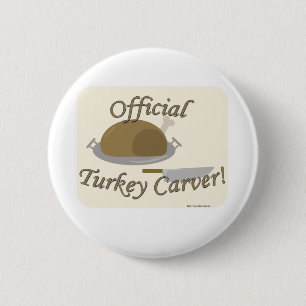 Geweldige ambtenaar Turkije Carver Ronde Button 5,7 Cm