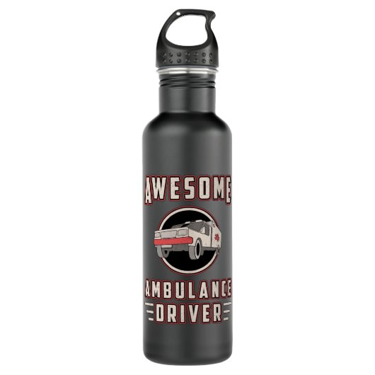 Geweldige Ambulance driver Paramedic Emergency Emt Waterfles (Voorkant)