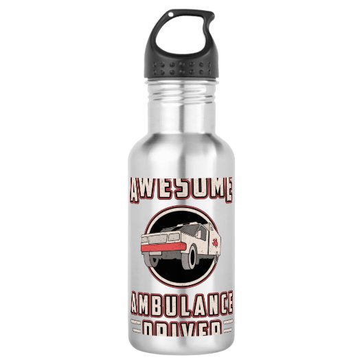 Geweldige Ambulance driver Paramedic Emergency Emt Waterfles (Voorkant)