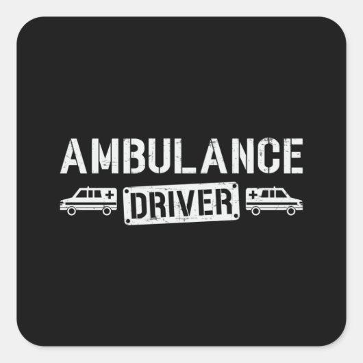 Geweldige ambulancechauffeur Paramedische noodsitu Vierkante Sticker (Voorkant)