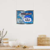 Geweldige Amerikaanse Paratrooper en Vlag Poster (Keuken)