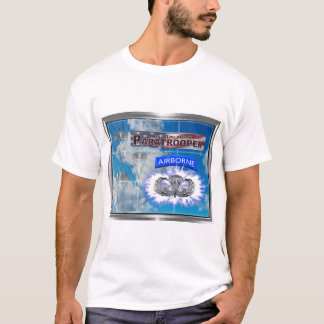 Geweldige Amerikaanse Paratrooper en Vlag T-shirt