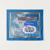 Geweldige Amerikaanse Paratrooper en Vlag Wandkleed (Voorkant (horizontaal))
