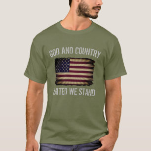 Geweldige Amerikaanse vlag: God en land T-shirt